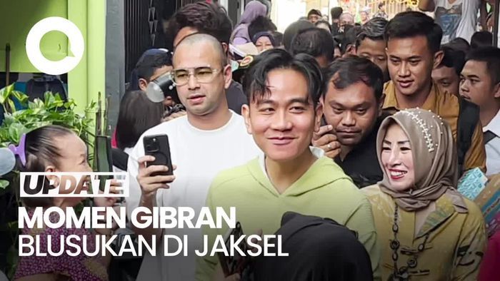 Gibran Blusukan ke Pasar Manggis Jaksel, Raffi Ahmad Ikutan