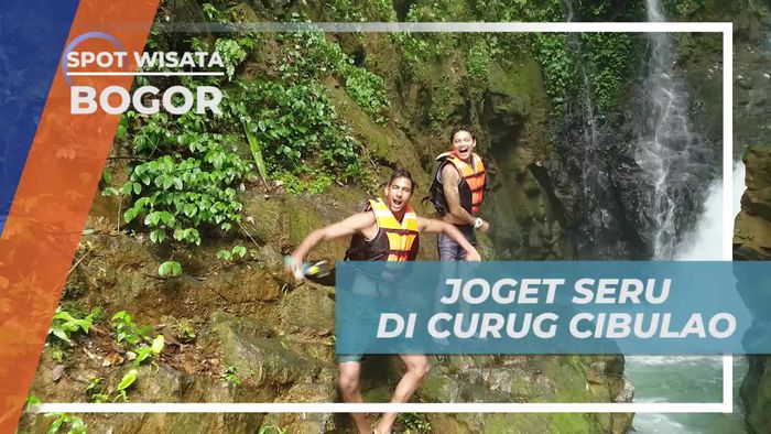 Momen Asik Berjoget di Curug Cibulao Bogor