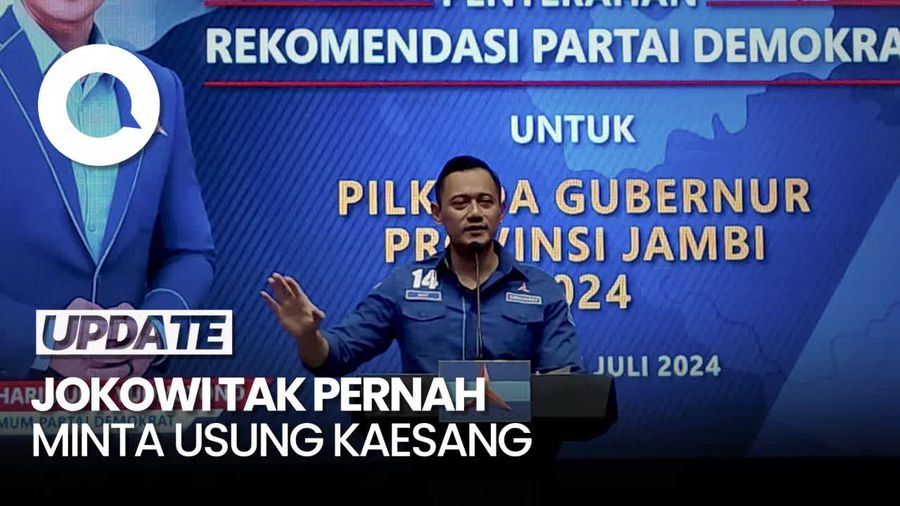 AHY Sebut Tak Ada Permintaan Jokowi untuk Usung Kaesang di Pilkada