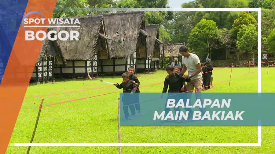 Momen Unik Adu Cepat Balap Bakiak, Permainan Tradisional di Bogor