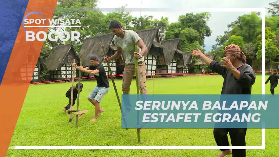 Estafet Egrang, Permainan Tradisional Kampung Budaya Sindang Barang Bogor