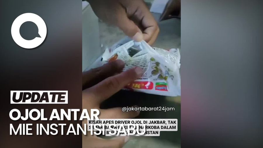 Polisi Usut Laporan Driver Ojol Dapat Orderan Mie Instan Isi Sabu