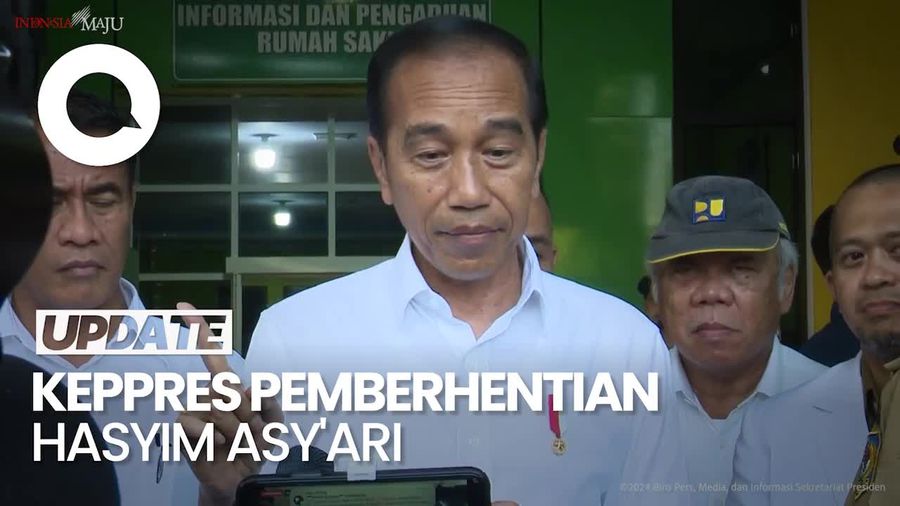 Jokowi Sebut Keppres Pemberhentian Hasyim Asyari Dalam Proses