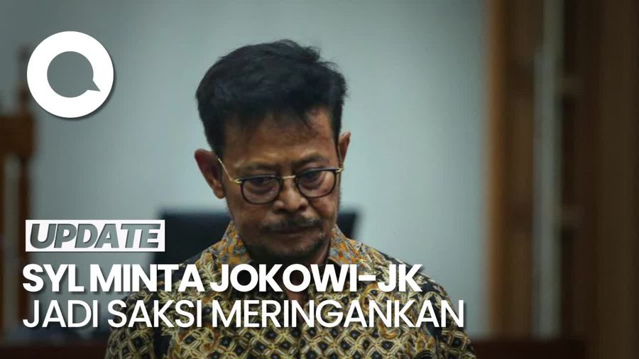 Alasan SYL Minta Jokowi hingga JK Jadi Saksi Meringankan