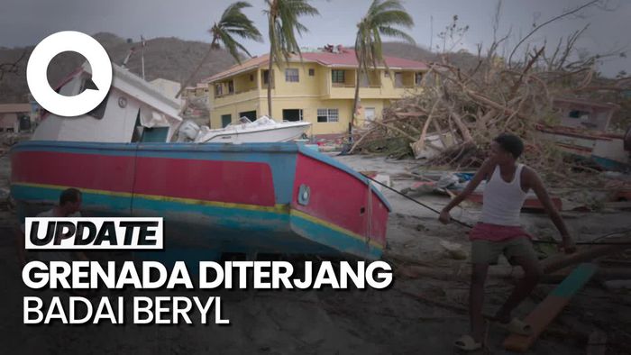 Penampakan Kapal-kapal Terbalik di Grenada Imbas Badai Beryl, 3 Orang Tewas