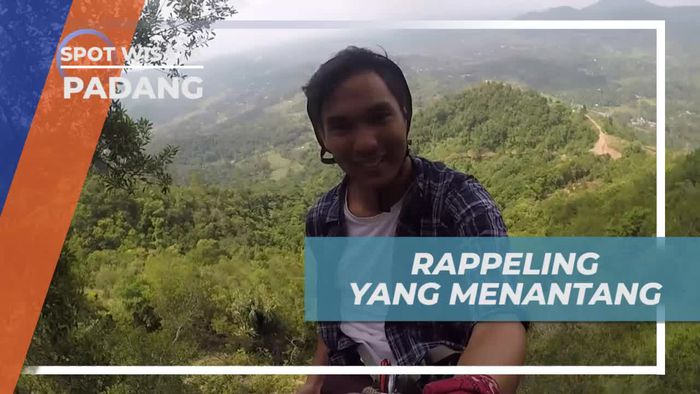 Rappeling Menantang Menuruni Bukit Merah Putih Padang