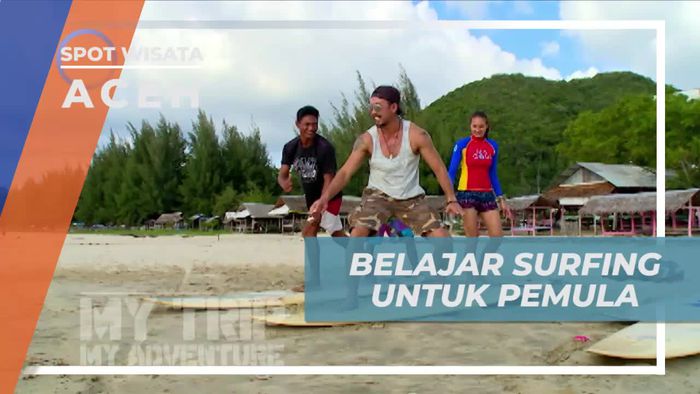 Belajar Surfing Untuk Pemula di Pantai Lhok Nga Aceh