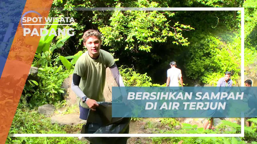 Menjaga Kelestarian Alam Dengan Membersihkan Sampah di Air Terjun Baburai Padang