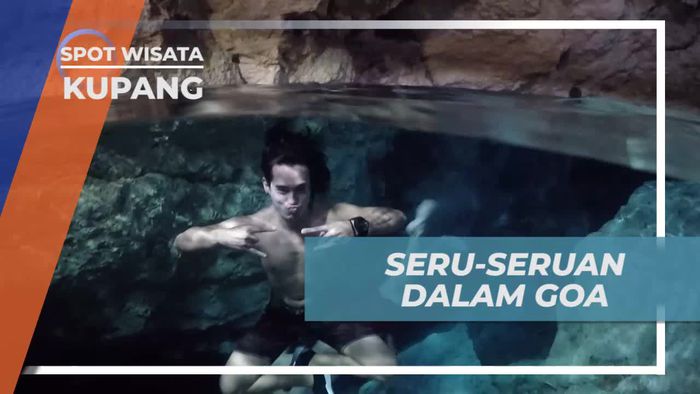 Seru-seruan Bermain di Sungai Goa Kristal Kupang 