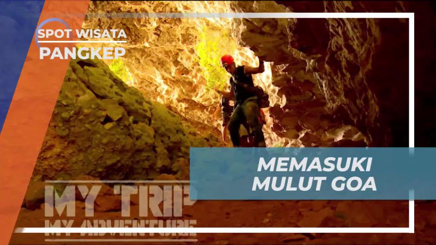 Memasuki Mulut Goa Kalibong Aloa Pangkep 