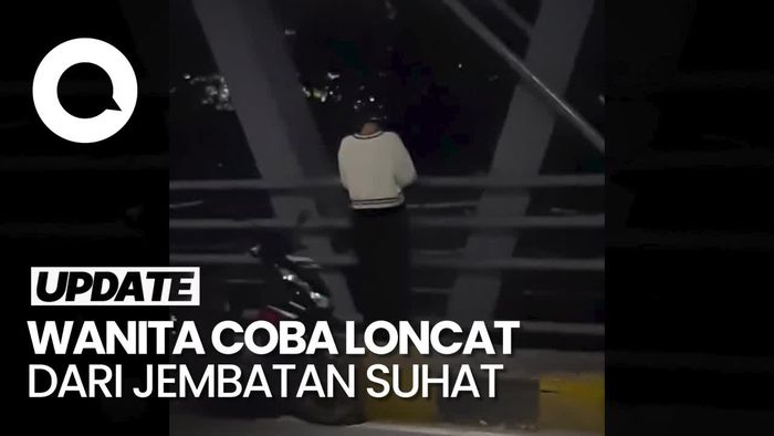 Viral Perempuan Diduga Hendak Loncat dari Jembatan Suhat Malang
