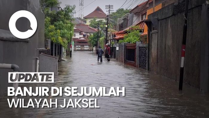 Penampakan Banjir di Kawasan Bangka-Kemang Imbas Hujan Sejak Pagi