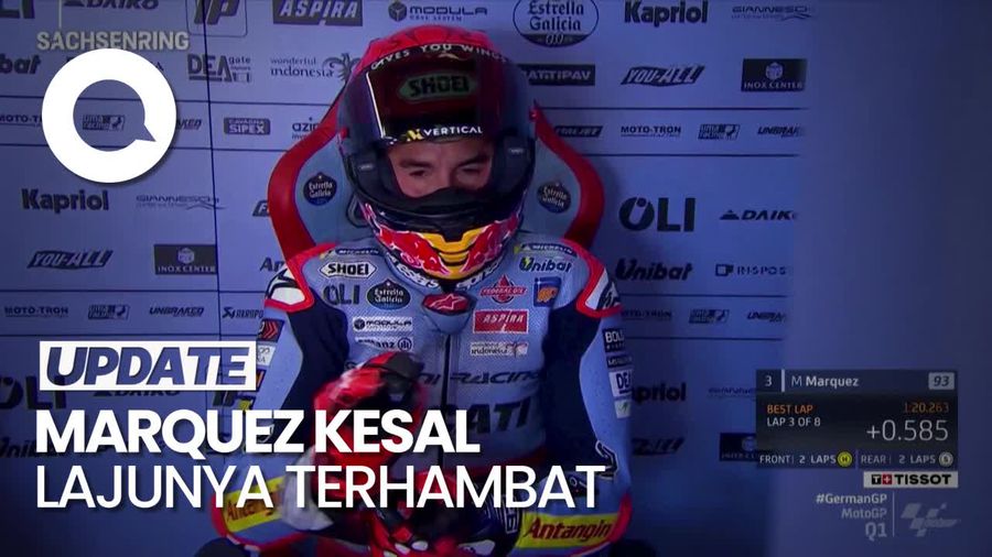 Momen Marquez Kesal, Lagi Gaspol Malah Terhambat Bradl