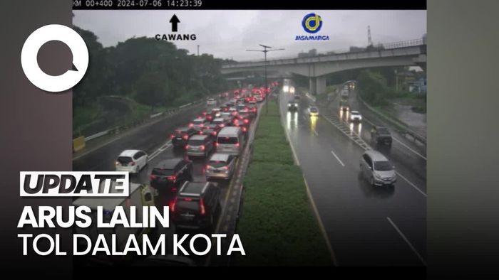 Hujan Guyur Jakarta, Tol Dalam Kota Padat!