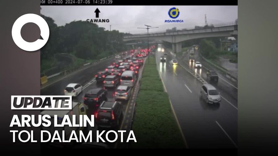 Hujan Guyur Jakarta, Tol Dalam Kota Padat!