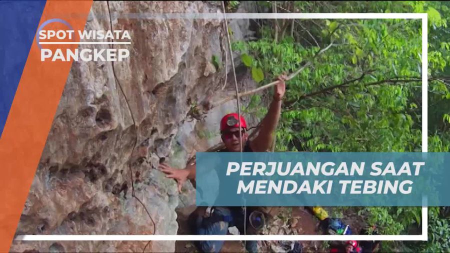 Rappeling, Perjuangan Mendaki Tebing di Pangkep