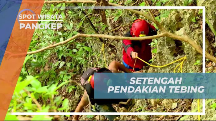 Setengah Pendakian Tebing Ekstrim yang Menguras Energi, Pangkep