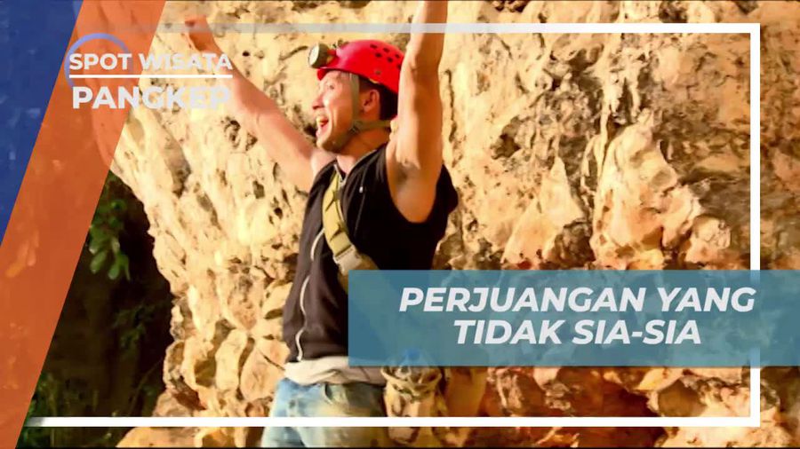 Mencapai Puncak Pendakian Menuju Goa Kalibong Aloa Pangkep 