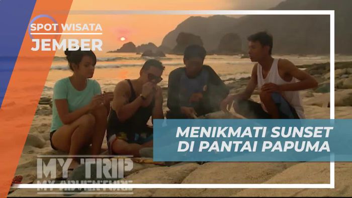 Menikmati Keindahan Panorama Sunset di Pantai Pupuma Jember 