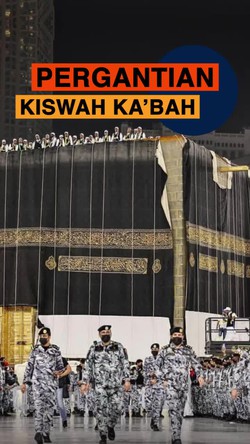 Detik-detik Pergantian Kiswah Kabah 1 Muharram