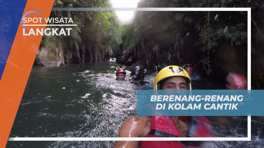 Seru-seruan Berenang di Kolam Alami Sungai Wampu yag Beraus Tenang, Langkat