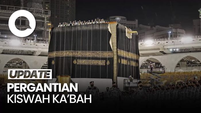 Detik-detik Pergantian Kiswah Kabah 1 Muharram