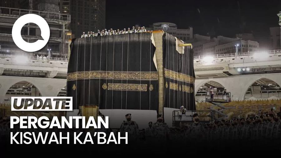 Detik-detik Pergantian Kiswah Kabah 1 Muharram