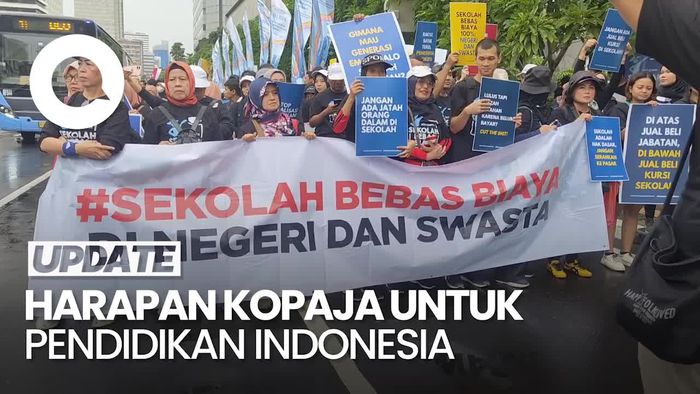 Koalisi Kawal Pendidikan Gelar Aksi di CFD Sudirman, Suarakan Sekolah Gratis