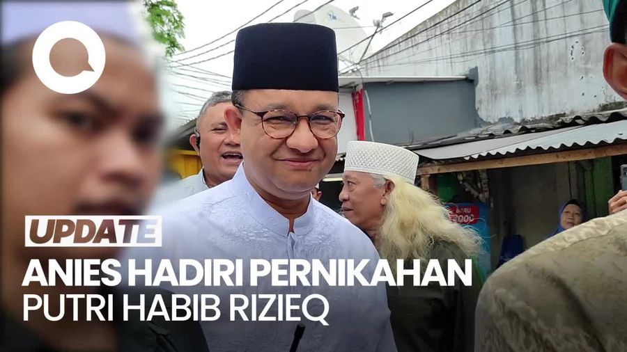 Anies Baswedan Hadiri Pernikahan Putri Habib Rizieq