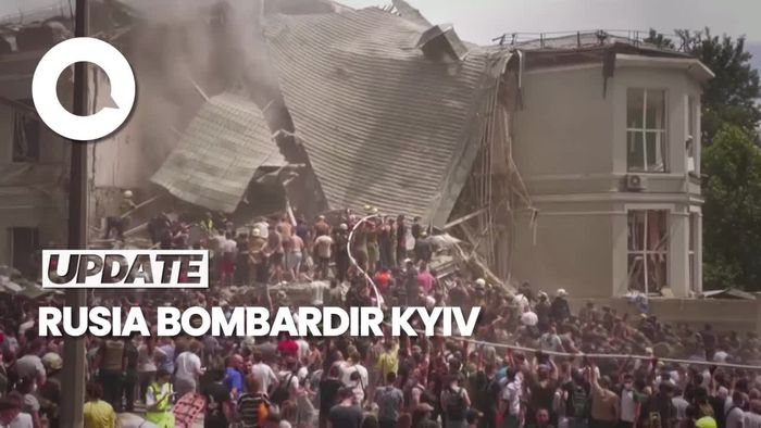 Penampakan Rumah Sakit Anak di Kyiv Hancur Dirudal Rusia