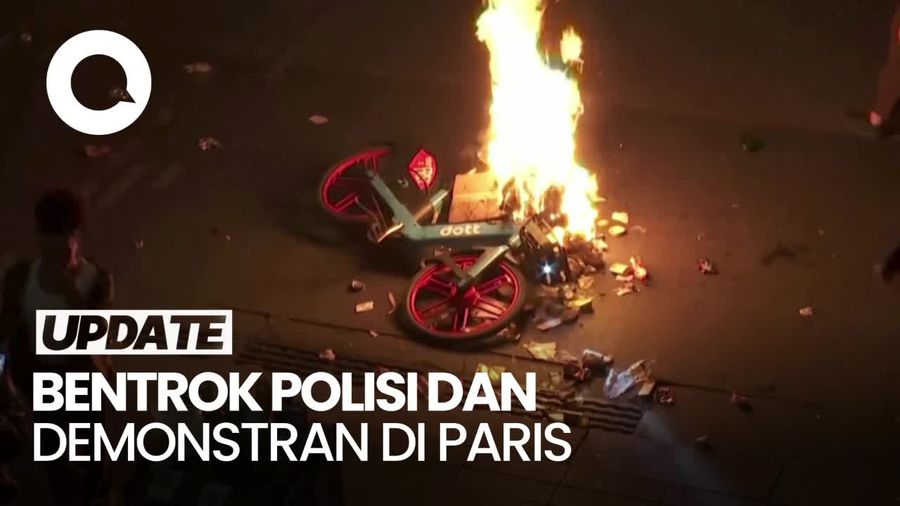 Aksi Unjuk Rasa Hasil Pemilu Parlemen Prancis Ricuh, Massa-Polisi Bentrok!