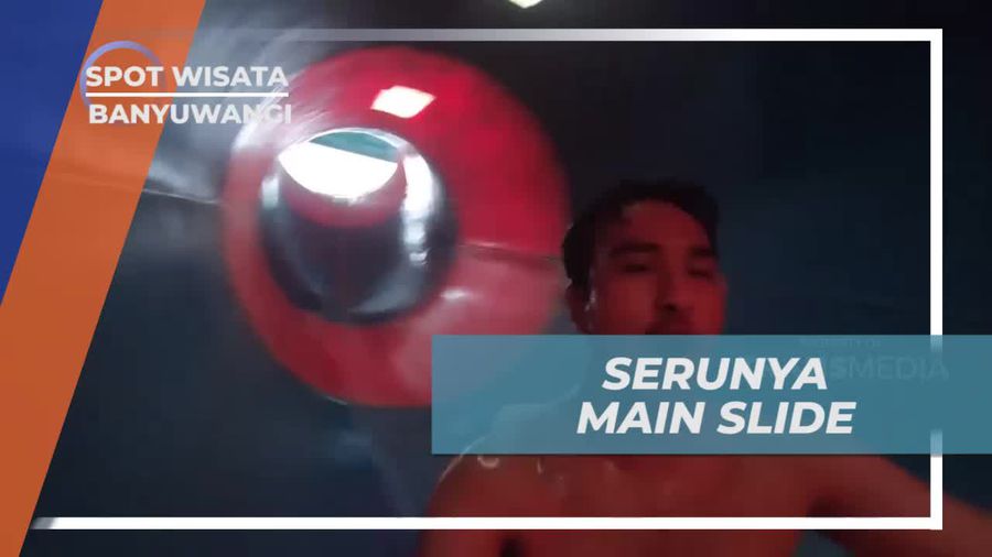 Meluncur Dengan Cepat di Wahana Slide Umbul Bening Banyuwangi