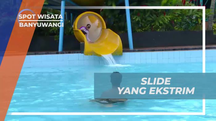 Mencoba Wahana Slide Ekstrim di Umbul Bening Banyuwangi