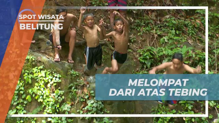 Melawan Rasa Takut Melompat Dari Atas Tebing, Air Terjun Gurok Berave Belitung