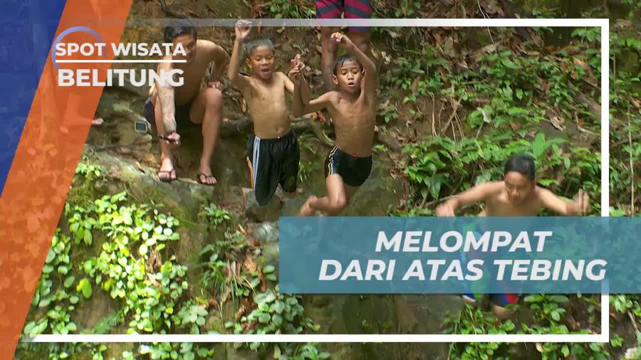 Melawan Rasa Takut Melompat Dari Atas Tebing, Air Terjun Gurok Berave Belitung