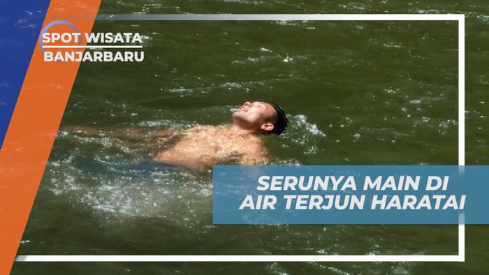 Seru-seruan Berenang di Kolam Air Terjun Haratai yang Menyegarkan, Banjarbaru