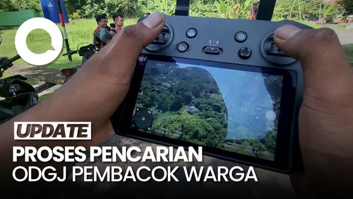 Petugas Pakai Drone Cari ODGJ Pembacok Warga di Gunung Jayanti