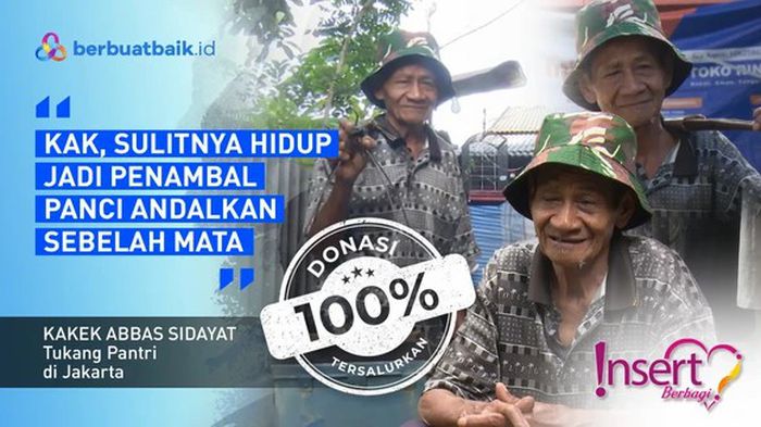 Kakek Abbas Hidup Sendirian dari Menambal Panci dengan Satu Mata Sempurna