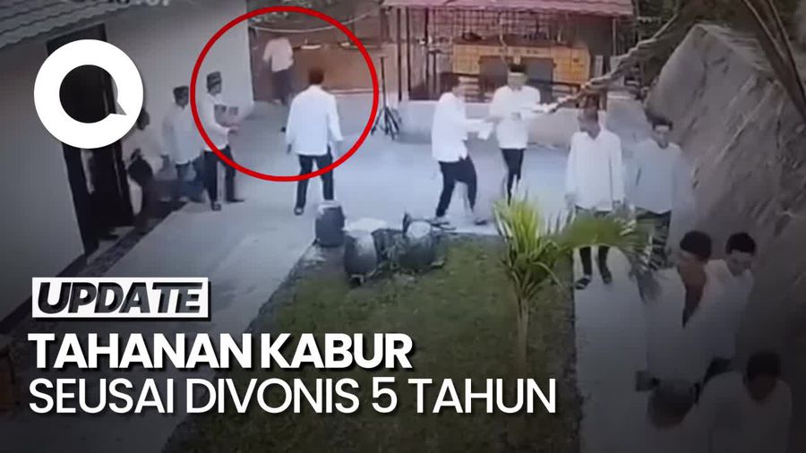 Detik-detik Tahanan Kabur Seusai Sidang Vonis di PN Sarolangun Jambi