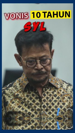 Pembacaan Vonis 10 Tahun Bui Buat SYL
