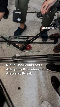 Kericuhan Usai Sidang SYL