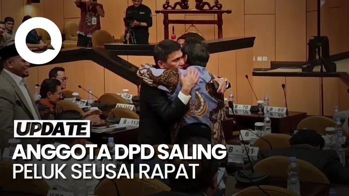 Momen Senator Saling Peluk Seusai Rapat Paripurna DPD Memanas