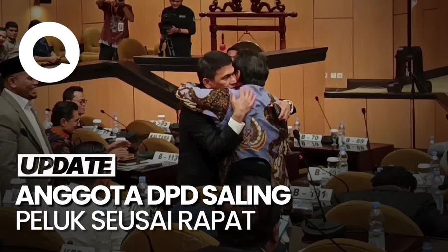 Momen Senator Saling Peluk Seusai Rapat Paripurna DPD Memanas