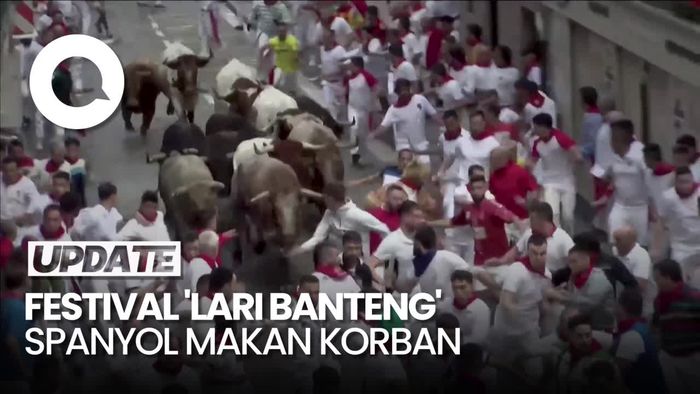 Festival San Fermin Spanyol Makan Korban, 3 Orang Terluka-Diseruduk Banteng
