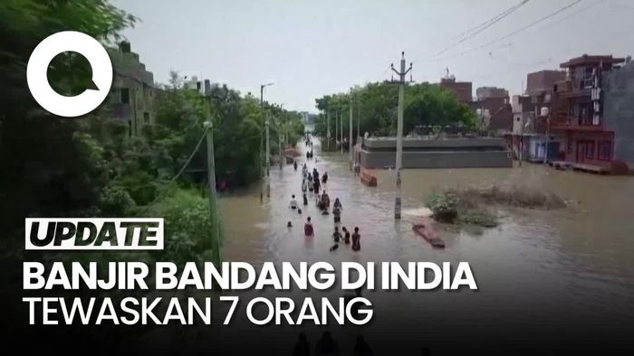 Penampakan Banjir Bandang di India yang Tewaskan 7 Orang