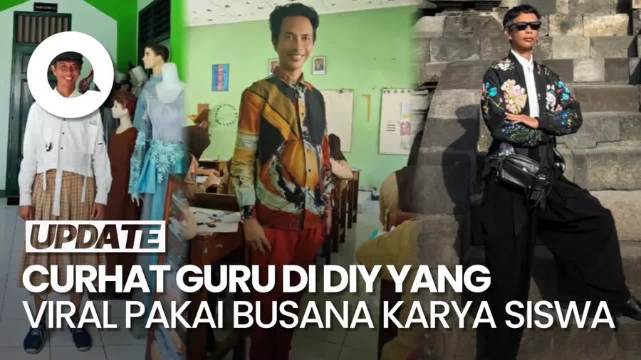 Lika-liku Guru yang Viral Pakai Busana Karya Siswa di Kelas
