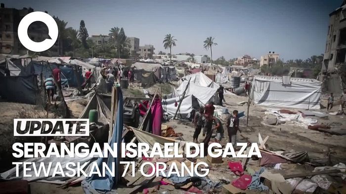 Tangis Warga Gaza saat Israel Serang Pengungsian di Khan Younis, 71 Tewas