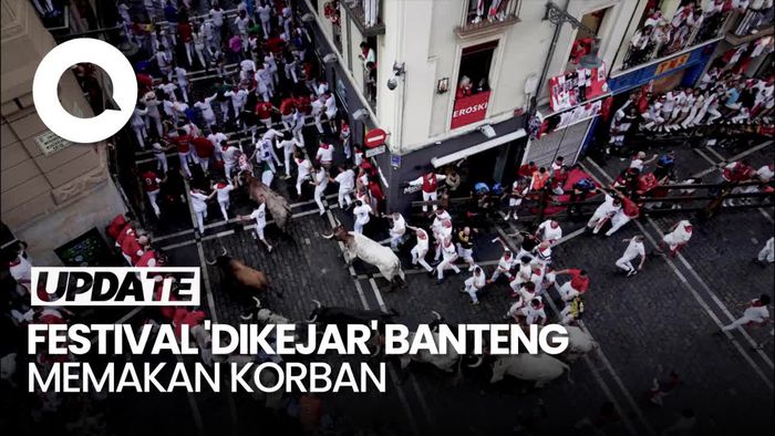 Festival Dikejar Banteng di Spanyol Memakan Korban, 5 Orang Terluka