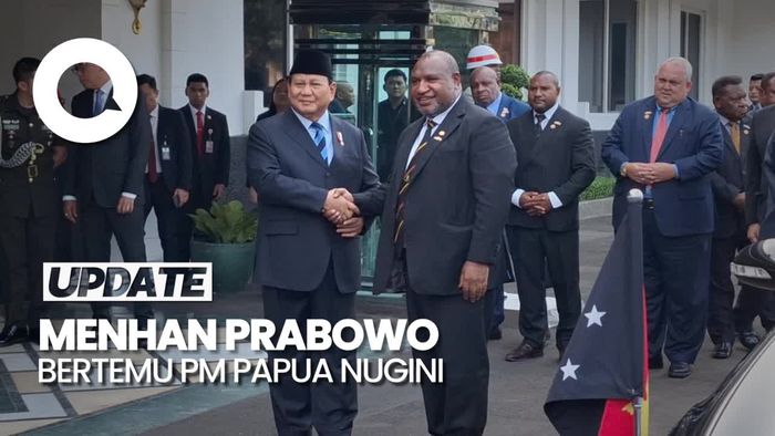 Momen Pertemuan Prabowo dan PM Papua Nugini James Marape di Kemhan