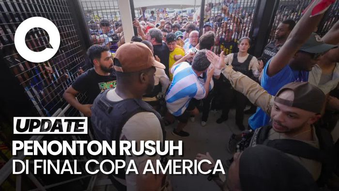 Kekacauan di Luar Stadion Saat Final Copa America: Polisi & Penonton Bersitegang